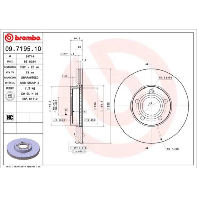 Brembo | Bremsscheibe | 09.7195.10