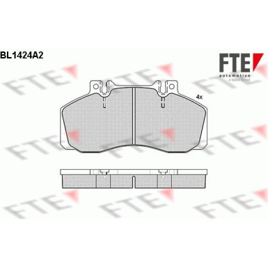 FTE | Bremsbelagsatz, Scheibenbremse | 9500011