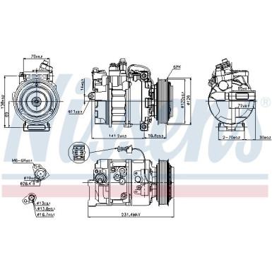 Nissens | Kompressor, Klimaanlage | 89208