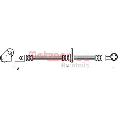 Metzger | Bremsschlauch | 4111071