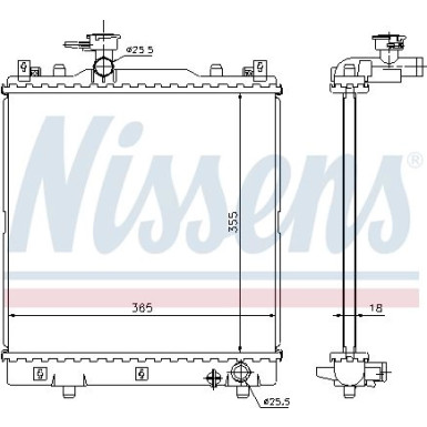 Nissens | Kühler, Motorkühlung | 64204