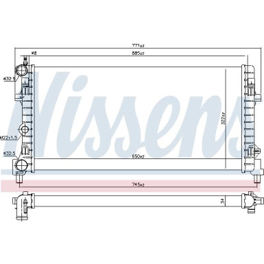 Nissens | Kühler, Motorkühlung | 640012