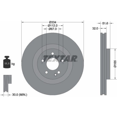 Textar | Bremsscheibe | 92151705