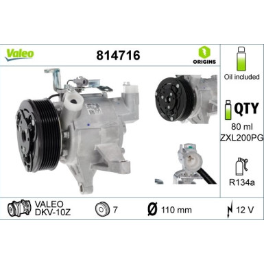 Valeo | Kompressor, Klimaanlage | 814716