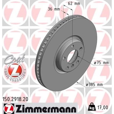 Zimmermann | Bremsscheibe | 150.2918.20