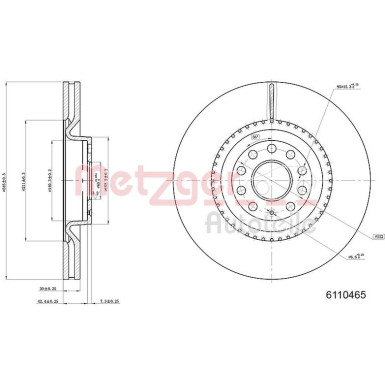 Metzger | Bremsscheibe | 6110465