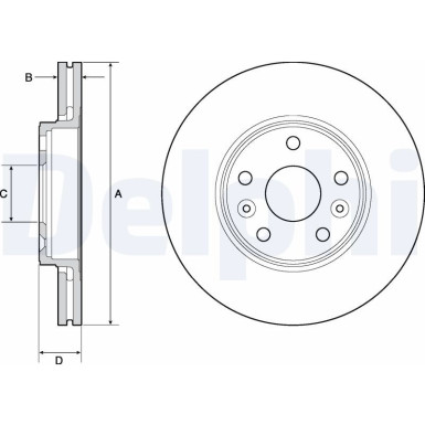 Delphi | Bremsscheibe | BG4667C