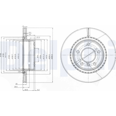 Delphi | Bremsscheibe | BG3901C