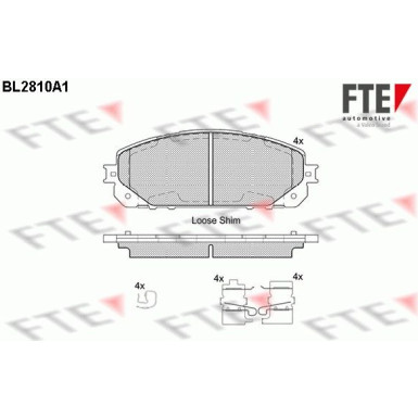 FTE | Bremsbelagsatz, Scheibenbremse | 9011000