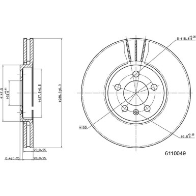 Metzger | Bremsscheibe | 6110049