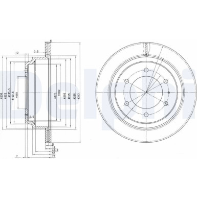 Delphi | Bremsscheibe | BG3353