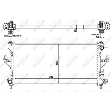 NRF | Kühler, Motorkühlung | 58424