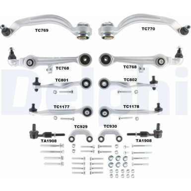 Delphi | Reparatursatz, Querlenker | TC1400KIT