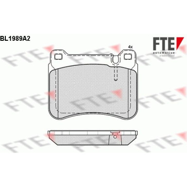 FTE | Bremsbelagsatz, Scheibenbremse | 9010579