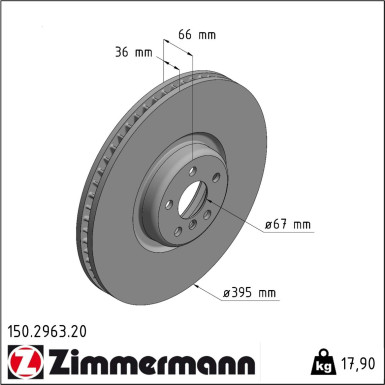 Zimmermann | Bremsscheibe | 150.2963.20