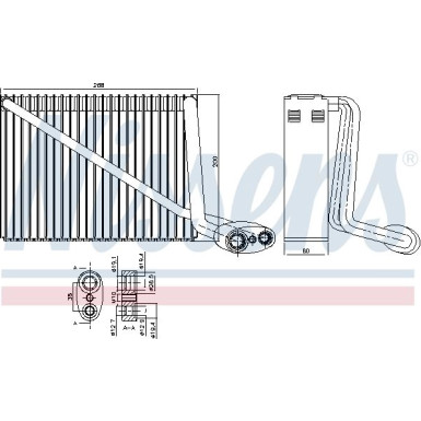 Nissens | Verdampfer, Klimaanlage | 92272