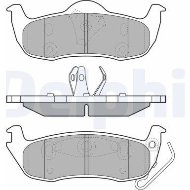 Delphi | Bremsbelagsatz, Scheibenbremse | LP1975