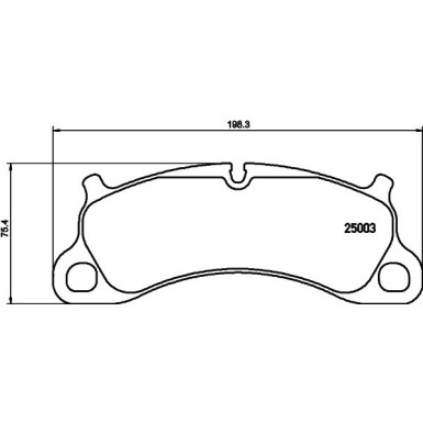 Hella Pagid | Bremsbelagsatz, Scheibenbremse | 8DB 355 019-731