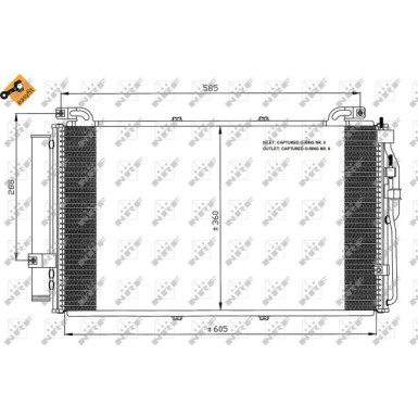 NRF | Kondensator, Klimaanlage | mit Trockner | 35477