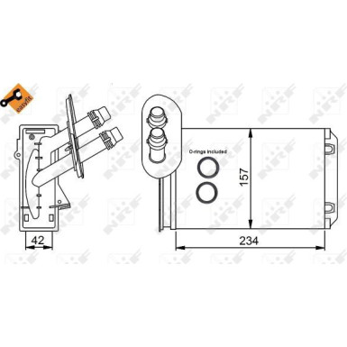 NRF | Wärmetauscher, Innenraumheizung | 58223