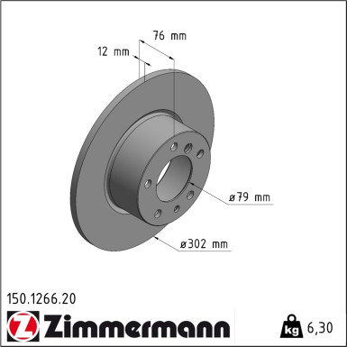 Zimmermann | Bremsscheibe | 150.1266.20