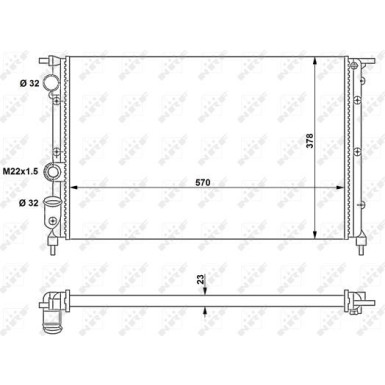 NRF | Kühler, Motorkühlung | 58852