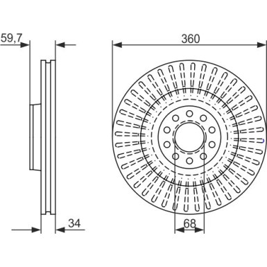 BOSCH | Bremsscheibe | 0 986 479 B97