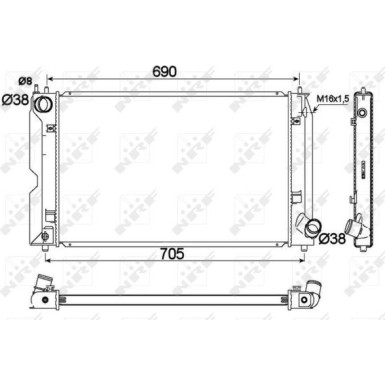 NRF | Kühler, Motorkühlung | 53421