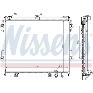 Nissens | Kühler, Motorkühlung | 646827