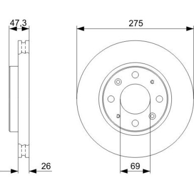 BOSCH | Bremsscheibe | 0 986 479 369