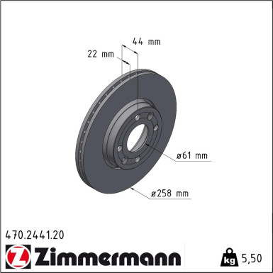 Zimmermann | Bremsscheibe | 470.2441.20