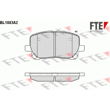 FTE | Bremsbelagsatz, Scheibenbremse | 9010468