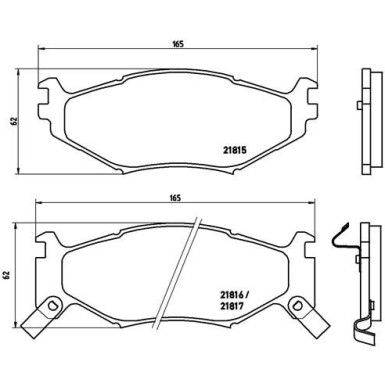 Brembo | Bremsbelagsatz, Scheibenbremse | P 11 007