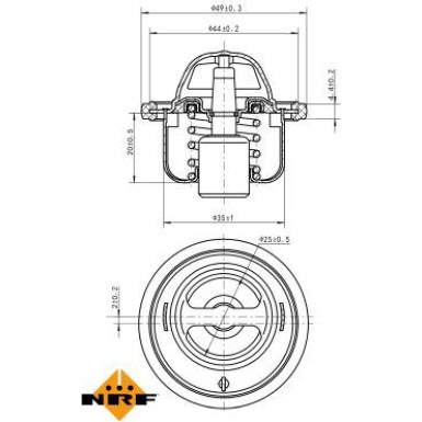 NRF | Thermostat, Kühlmittel | 725076