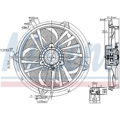 Nissens | Lüfter, Motorkühlung | 85674