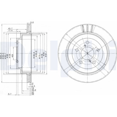 Delphi | Bremsscheibe | BG3154