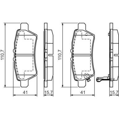 BOSCH | Bremsbelagsatz, Scheibenbremse | 0 986 494 369