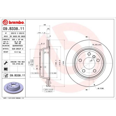 Brembo | Bremsscheibe | 09.B338.11