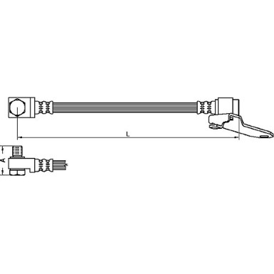 Metzger | Bremsschlauch | 4112545