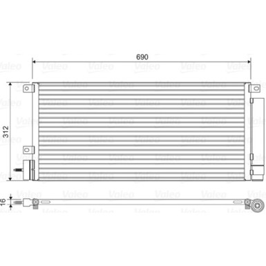 Valeo | Kondensator, Klimaanlage | 822576