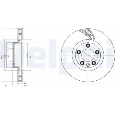 Delphi | Bremsscheibe | BG9101