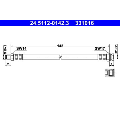 ATE | Bremsschlauch | 24.5112-0142.3