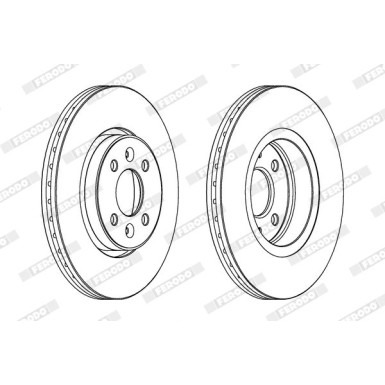 FERODO PREMIER Coat+ disc DDF1124C Bremsscheibe 280x24mm, 4, Belüftet, beschichtet