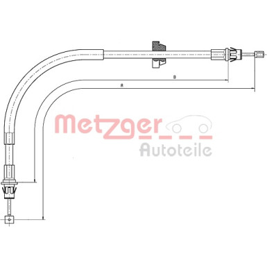 Metzger | Seilzug, Feststellbremse | 11.5571