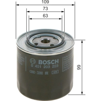 BOSCH 0 451 203 223 Ölfilter