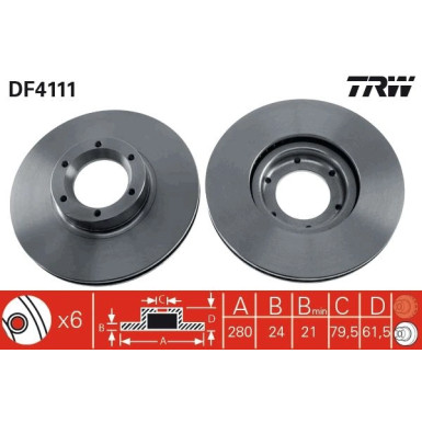 TRW | Bremsscheibe | DF4111