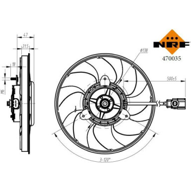 NRF | Lüfter, Motorkühlung | 470035