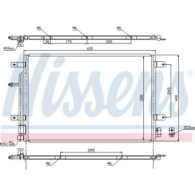 Nissens | Kondensator, Klimaanlage | 940139