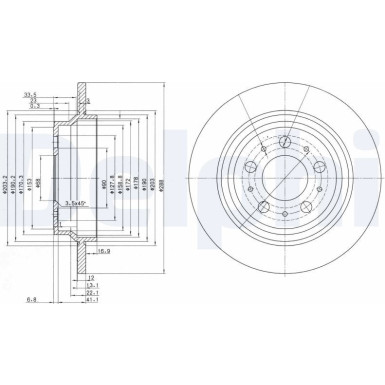 Delphi | Bremsscheibe | BG3515