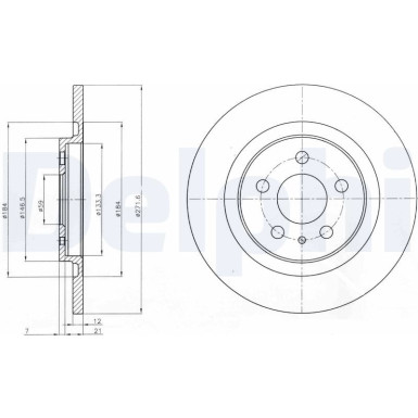 Delphi | Bremsscheibe | BG3741